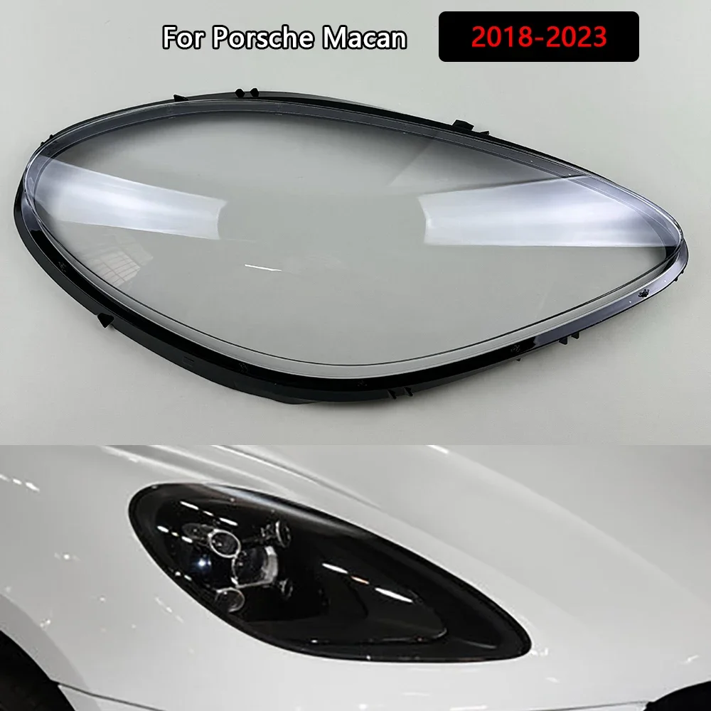 

For Porsche Macan 2018-2023 Headlight Cover Headlamp Shell Transparent Lampshade Case Plexiglass Replace Original Lens