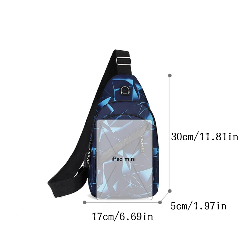 Chest Pack Men\'s Ins New Fashionable Korean Version Crossbody Bag Lightweight Outdoor Sports Casual Couple Backpack Trend