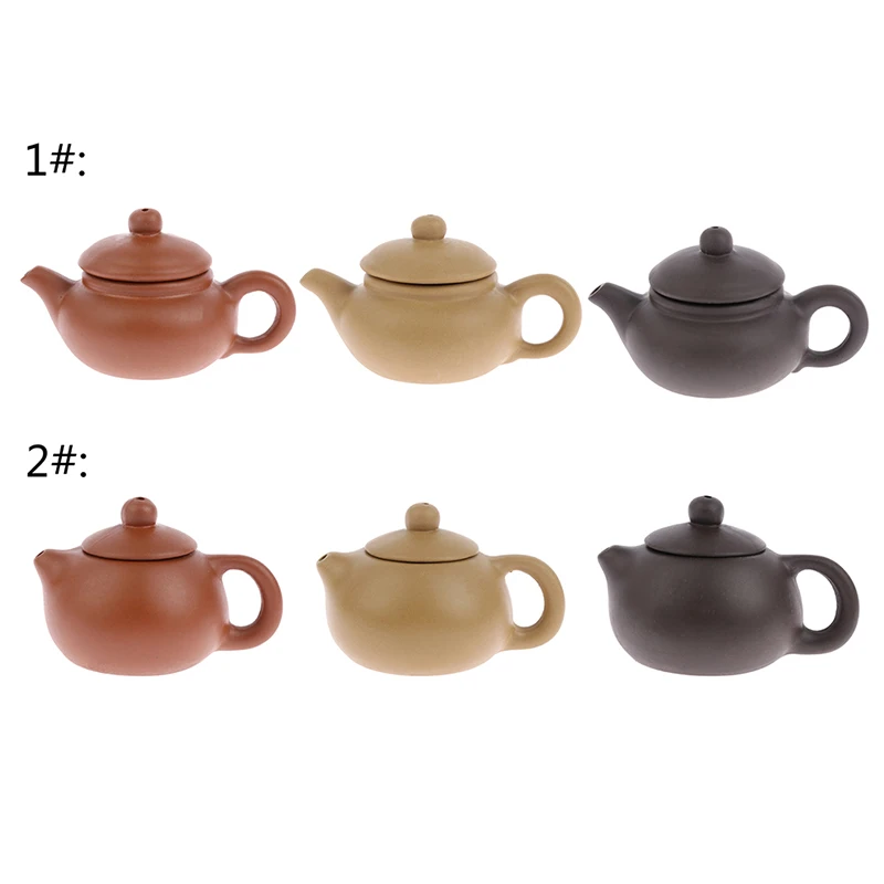 1Pc 7cm Mini Finger Teapot Purple Clay Finger Teapot Ornaments Tea Pet Pocket Tea Set Ornaments Tea Decoration