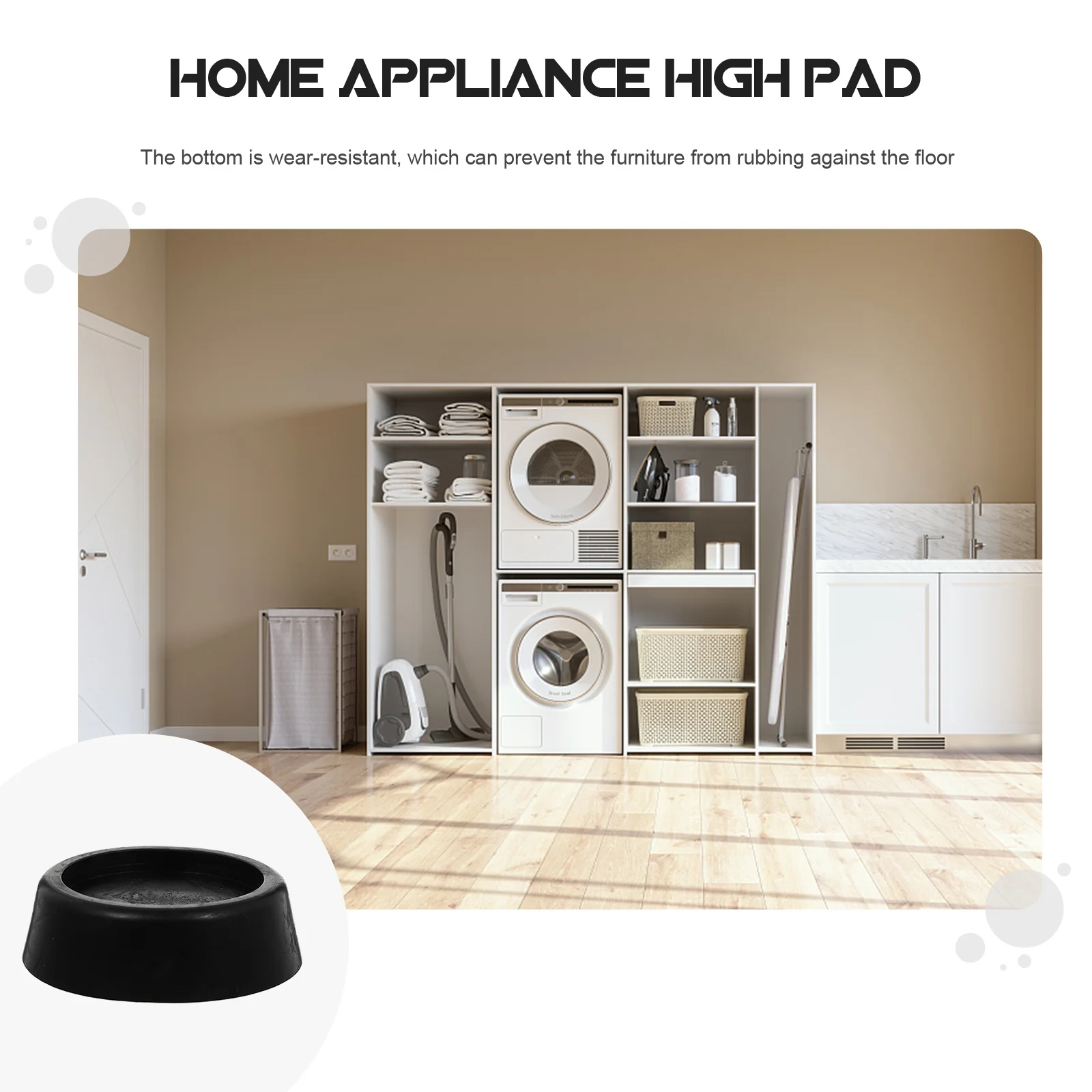 

4 pcs Fridge Anti-Vibration Foot Pads Washing Machine Cushion Non-Slip Mat Household Furniture Stabilizer Laundry Accessory