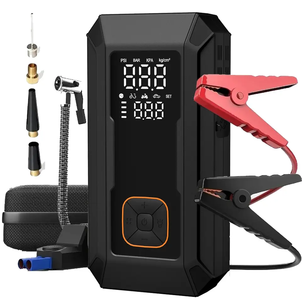 4000A Car Jump Starter with 150PSI Air Compressor & LED Light