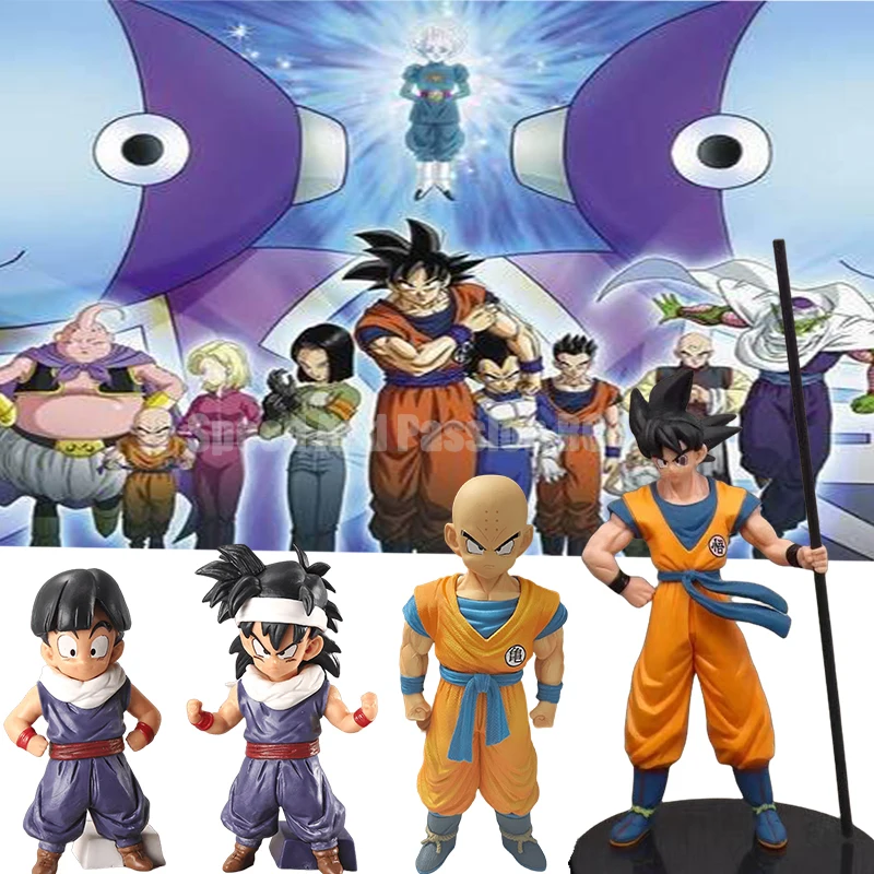 Anime Dragon Ball Z Figure Z Fighters Gohan Krillin Yamcha Goku Figure Pvc Collectible Model Toys Gifts