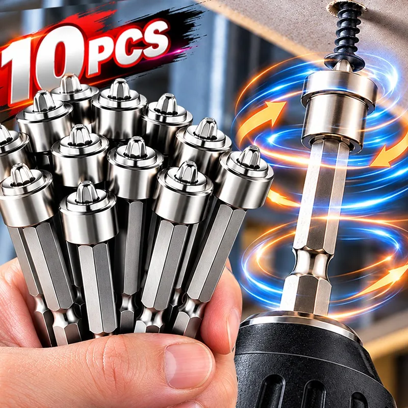 10/1x Magnetic Ring Positioning Bit Drywall Screwdriver Tip Gypsum Board Plasterboard Screws Locating Batch Head Drilling Tools