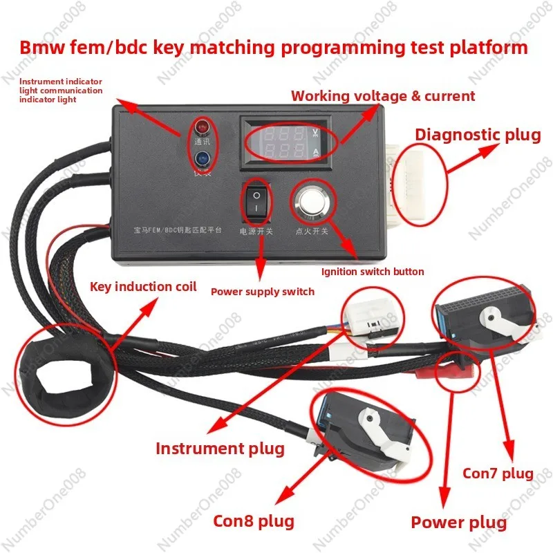 

Подходит для BMW FEM/BDC, испытательная платформа для ремонта чипов ключей, высококачественный предупроцессор для программирования модуля FEM