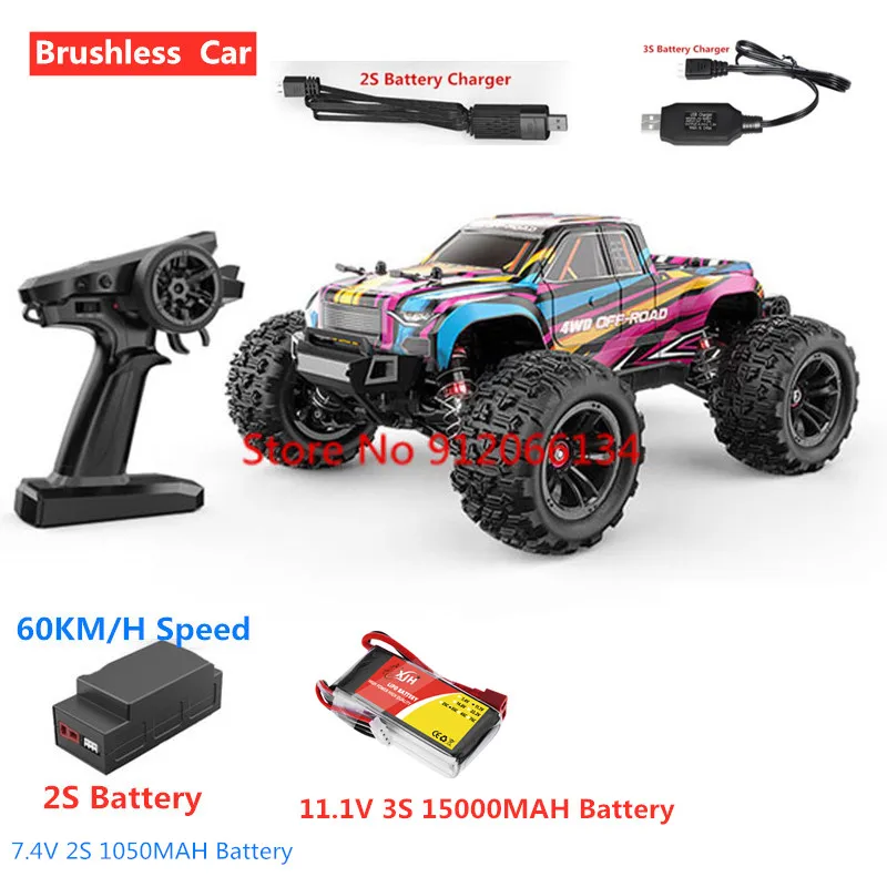80キロ/hでブラシレスrcレーシングカー2.4グラム4WD電気高速オフロード