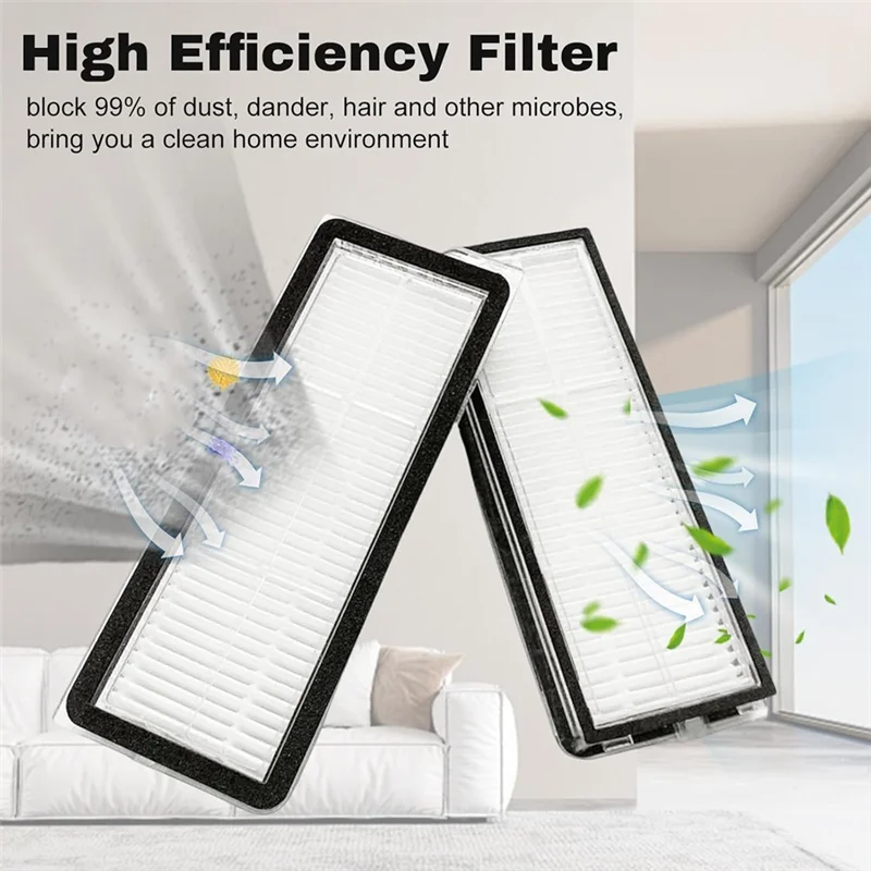 WHYY-For Roborock Qrevo Curve/P20 Pro Robot Vacuum Cleaner Replacement Parts Replacement Main Side Brushes Dust Bag Mop Pads Fil