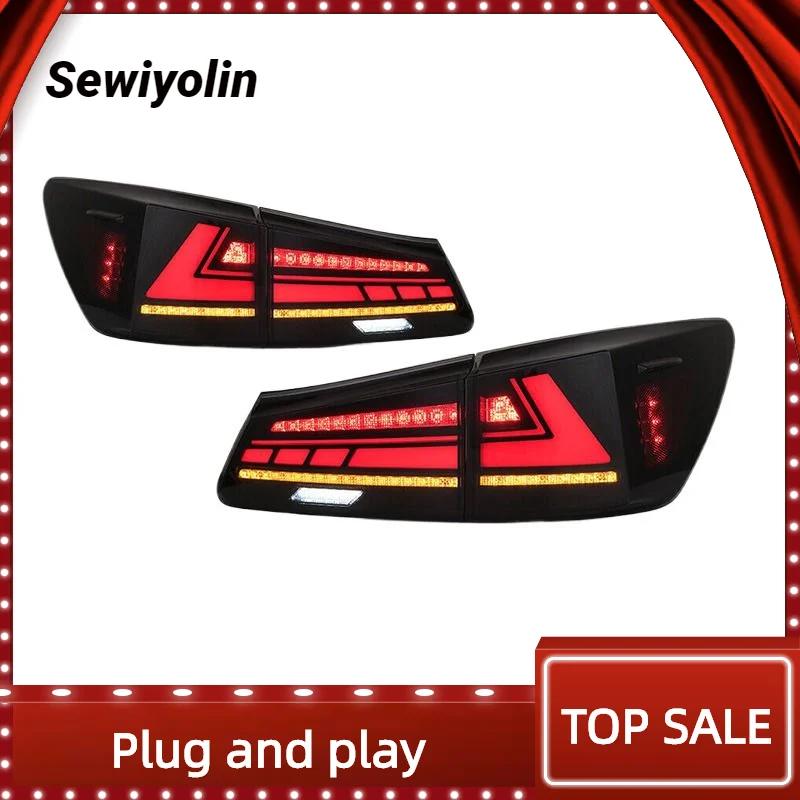 Car Led Rear Tail Lights Assembly For Lexus IS250 350 ISF 2006-2013 DRL Signal Automotive Brake Driving Lamps DayLight