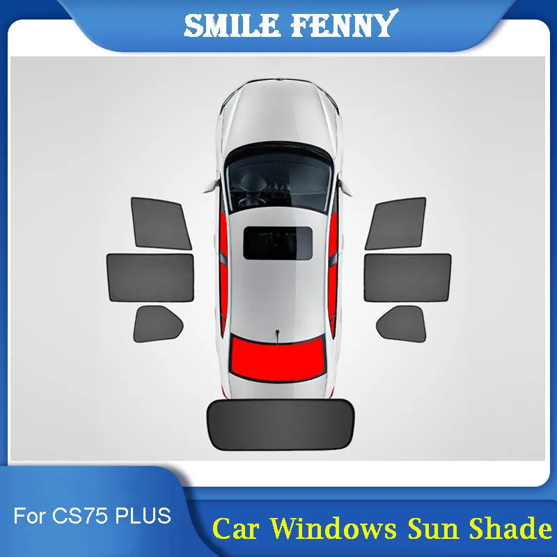 

For Changan CS75 PLUS 2021 2022 2023 Magnetic Sun Shade Car Side Window Sunshade Mesh Curtains Sun Visor SunShield Cover