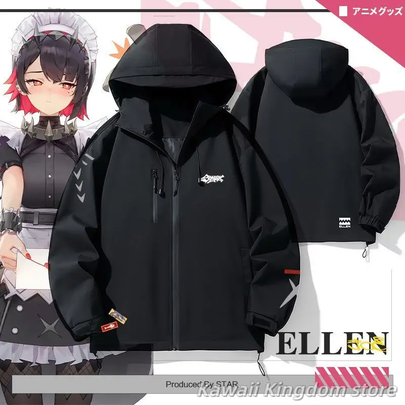 

Zenless Zone Zero Ellen Joe Hoshimi аниме косплей куртка с длинными рукавами унисекс пальто толстовка с капюшоном на молнии топ косплей костюм