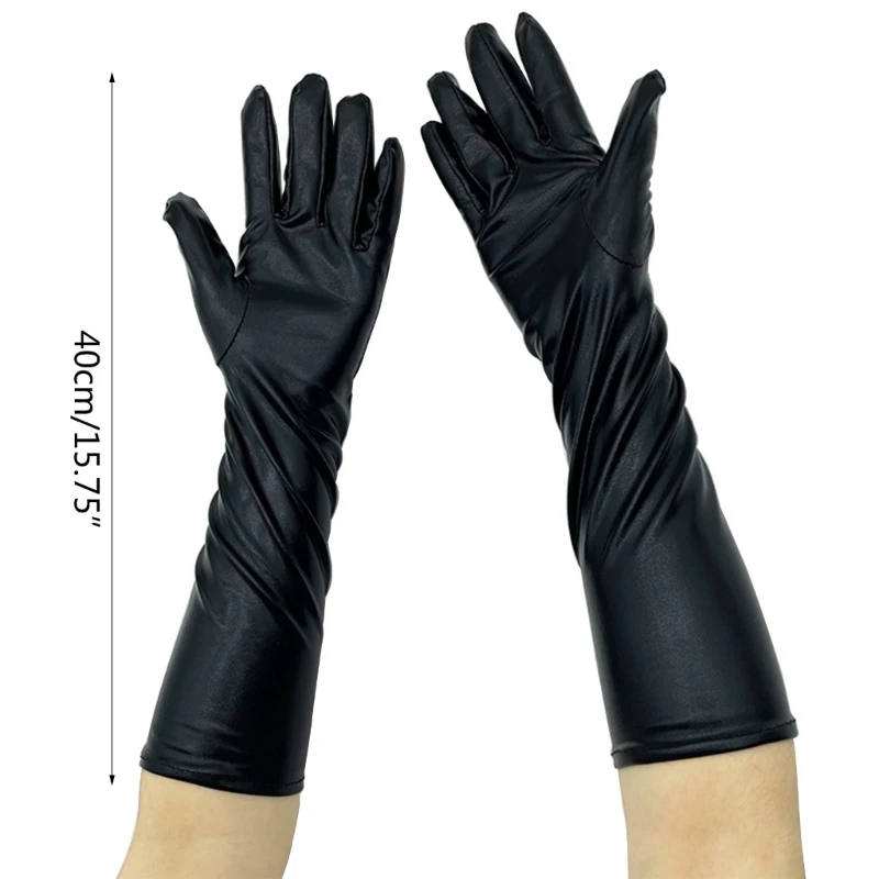 Gants métalliques pour femmes filles, pour soirée à thème, confortables à élastiques, extensibles, pour boîte