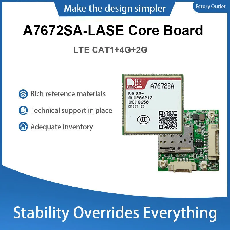 SIMCOM A7672SA-LASE MImi Core Board with Antenna 4G 2G LTE CAT1 Module Breakout Kit for New Zealand/Australia/South America