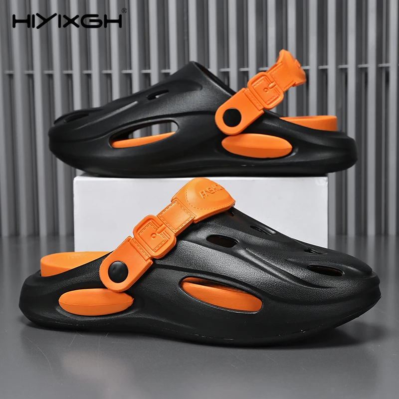 

2026 New Men's Outdoor Sandals Slippers Beach Comfortable Slides Clogs Summer Men Casual Water Garden Shoes Male Beach Sandals
