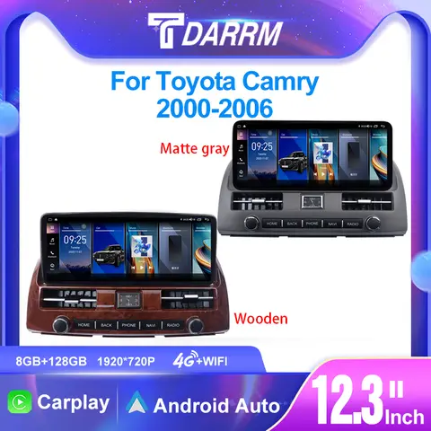 TDARRM 12.3inch Car Radio For Toyota 2000-2006 Camry Android 12 Car Radio Multimedia Video Player DVD Head Unit Carplay GPS