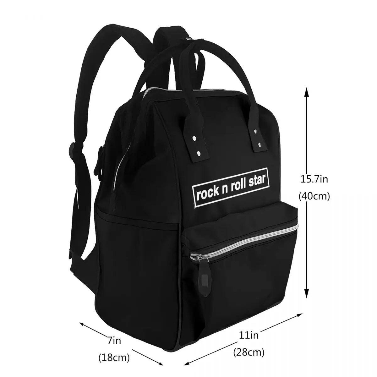 Rock N Roll Star Student Backpack School Bag Hiking Travel Daypack for Men Women Bookbag Shoulder Bags