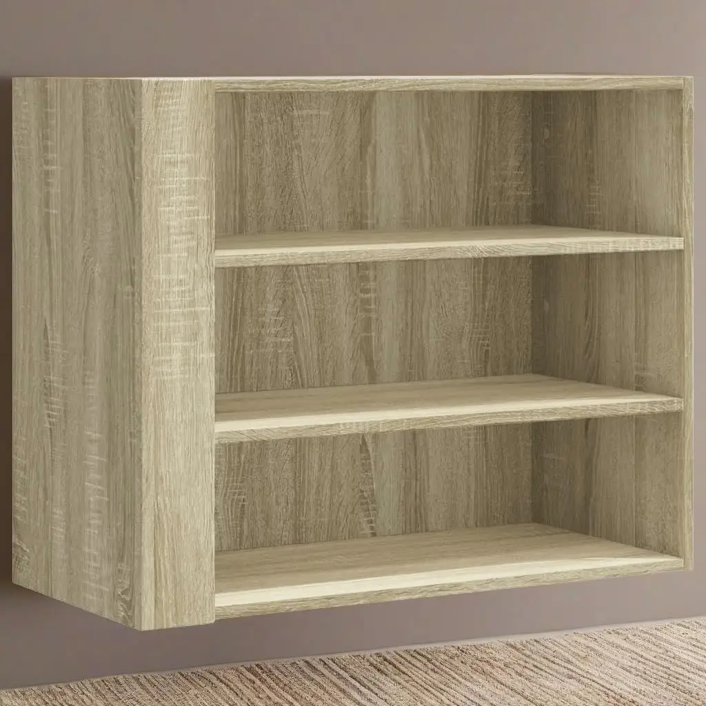 Sonoma Oak Wall Cabinet 75x35x60 cm - Durable Engineered Wood Storage Solution