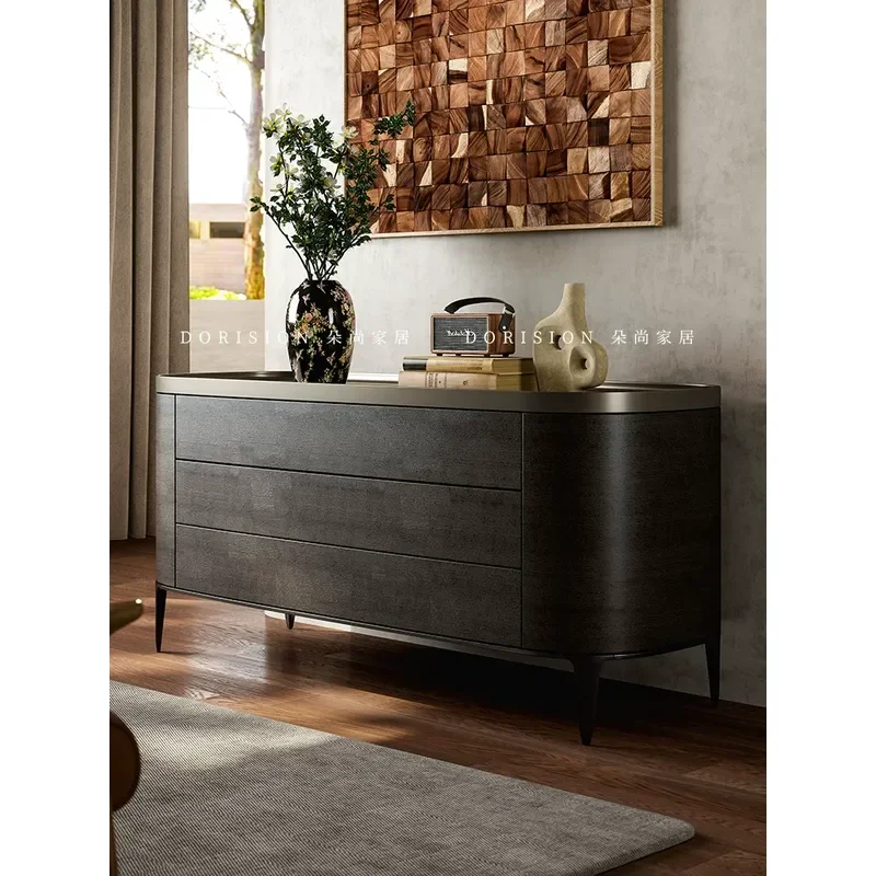 Italian Minimalist Three Bucket Cabinet Home Entry Modern Entrance Storage Bedroom Living Room Wall Dining Side Cabinet