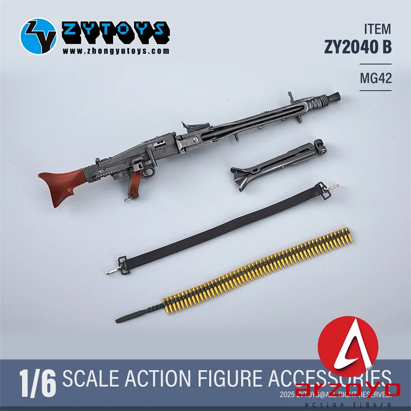 ZYTOYS ZY2040 Scala 1/6 MG42 Mitragliatrice Modello Materiale PVC Per 12 ''Action Figure Scena Accessorio Giocattoli Bambole