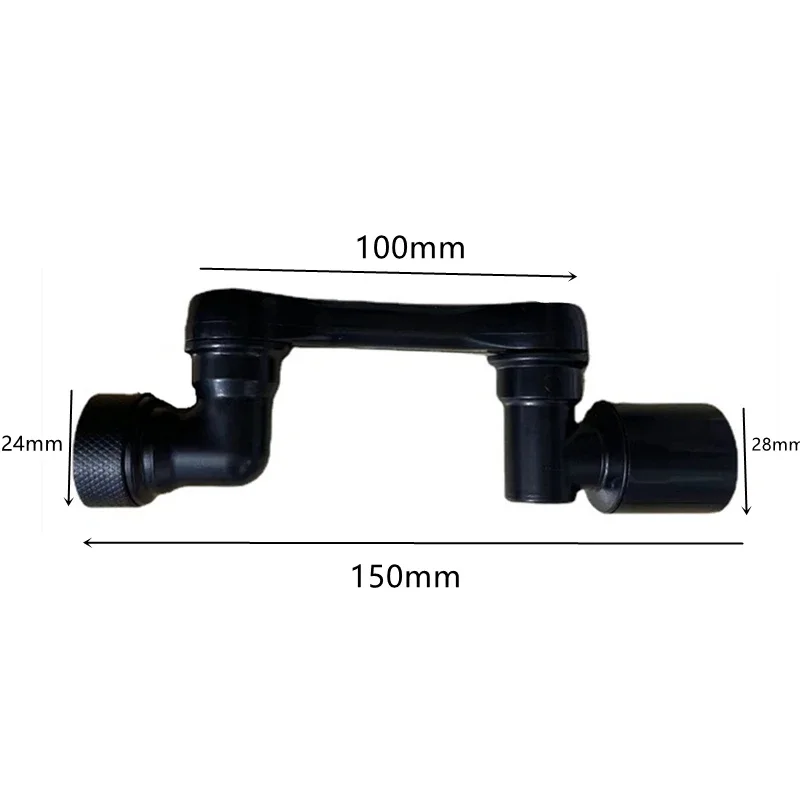 Universal Faucet Rotation Extender Black Faucet Aerator Splash Filter Kitchen Tap Washbasin Faucets Bubbler Nozzle Robotic Arm