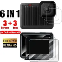 Tempered Glass Screen Protectors Lens Films for GoPro Hero 4K Cameras Protective Film HD Anti-Scrach Cover for GoPro Hero 4K