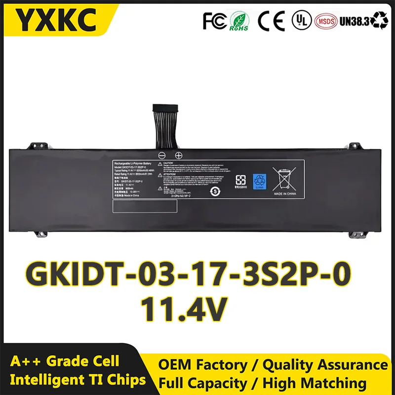 GKIDT-03-17-3S2P-0 11.4V Laptop replacement Battery for TongFang QC7 Xpg Xenia Xmg Mag Fusion 15 XFU15L19 GDL700 Vapor 15Pro