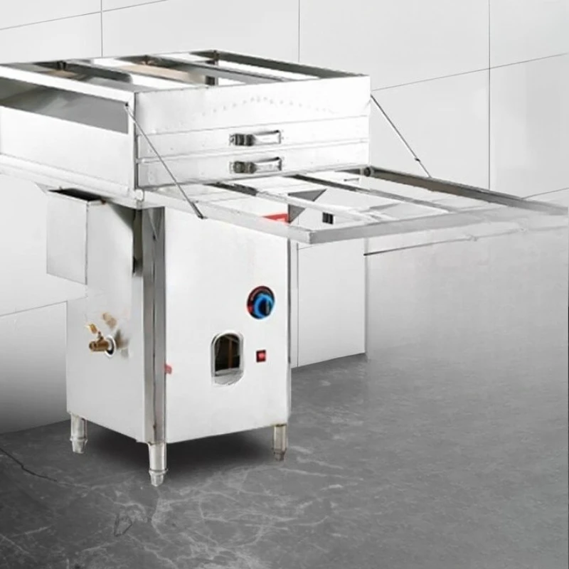 

Commercial breakfast stall gas steamer Guangdong rice flour machine drawer type