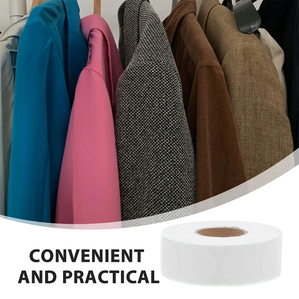 5 لفات دائرة ملصقات للتسمية 1.3 سنتيمتر قطر عادي أبيض لاصق النقاط لصناديق التخزين الجرار الحاويات المطبخ التعبئة والتغليف