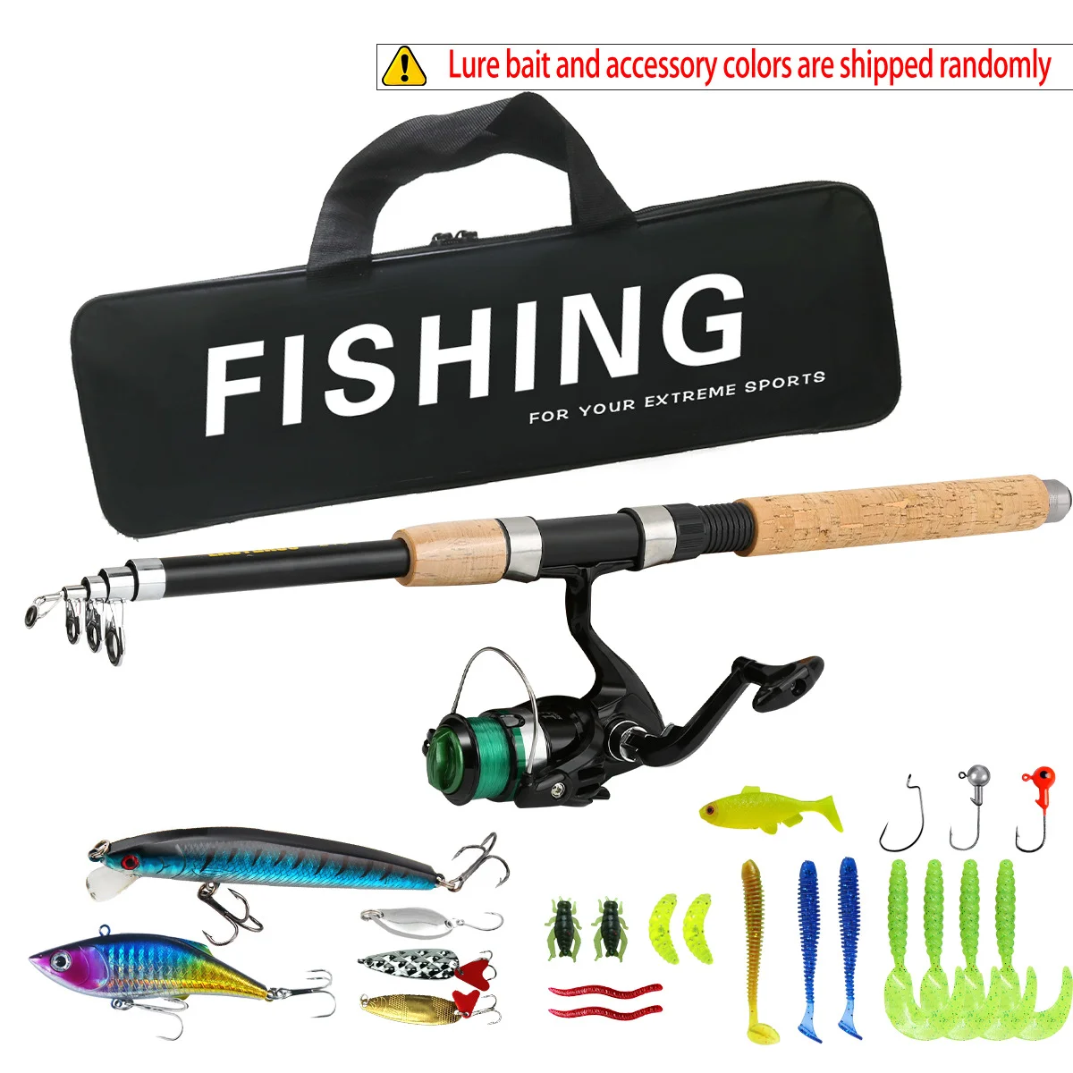 

Luya rod double pole telescopic fishing rod, dual-use fishing gear set for sea and freshwater