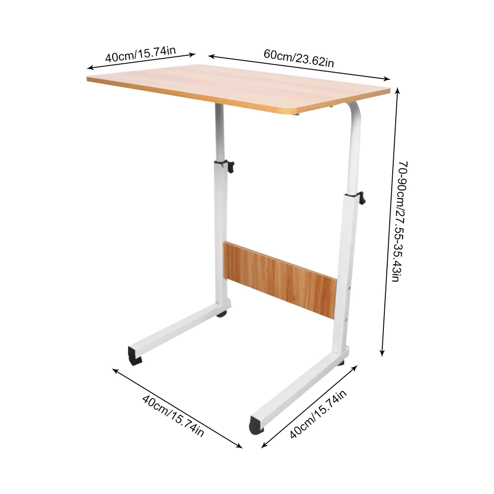 Lazy Computer Stand Lift table With Universal Wheels, Height Adjustment, Desktop Size 15.74*23.62inch