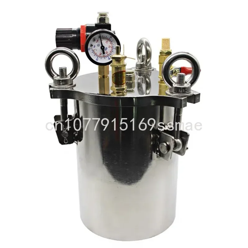 NEW 3L Dispenser Pressure Tank 304 Stainless Steel Pressure Barrel Dispensing Valve Fluid Dispensing Storage Bucket