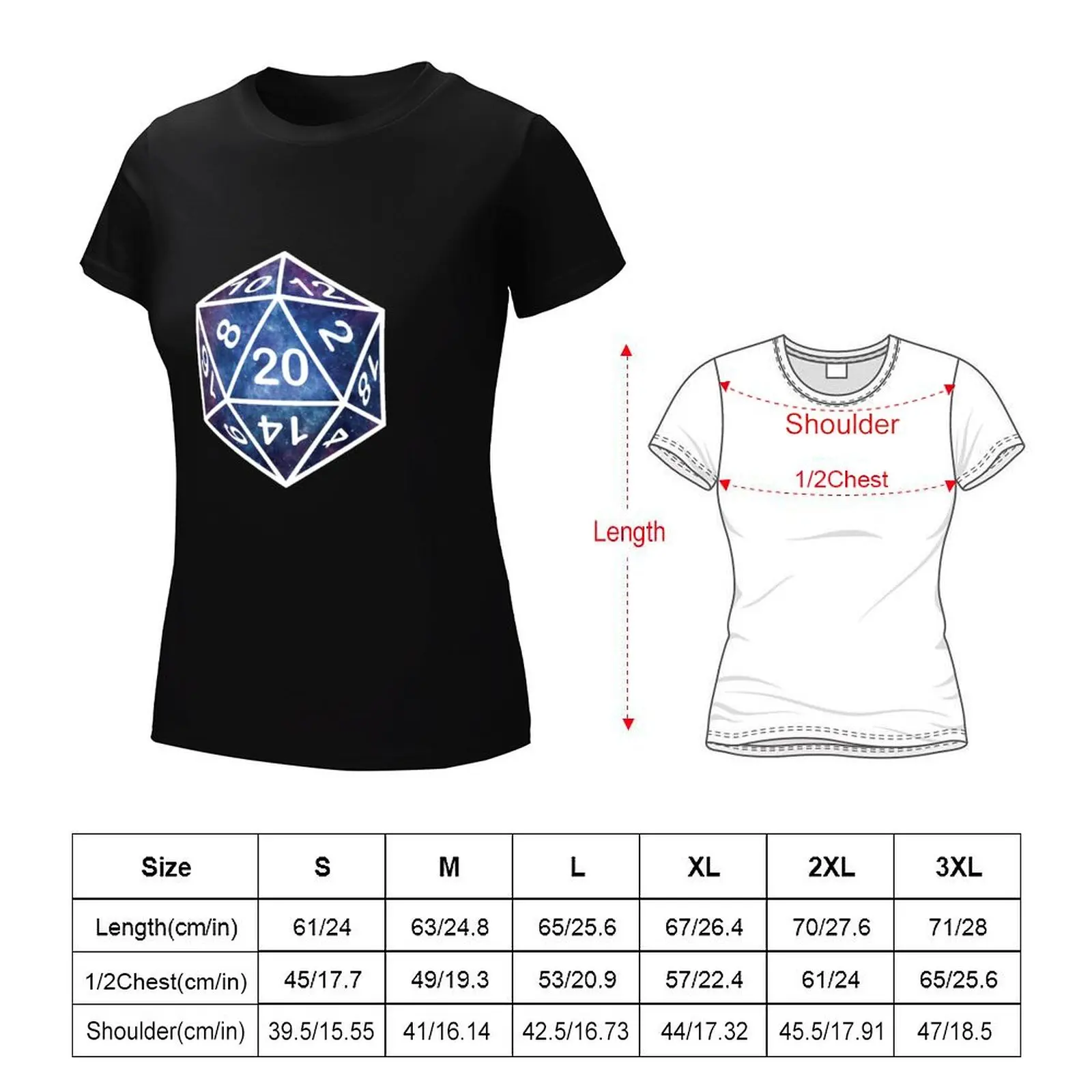 Nebula D20 T-Shirt summer tops kawaii clothes female Women clothes