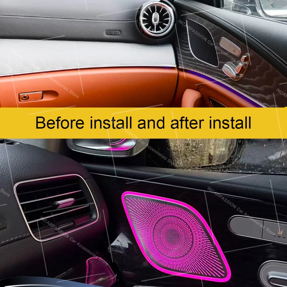 64 Colour Car Luminescence Speaker Cover  For Mercedes-Benz CLS Class W257 C257 Speaker Cover Plate Decorative Light