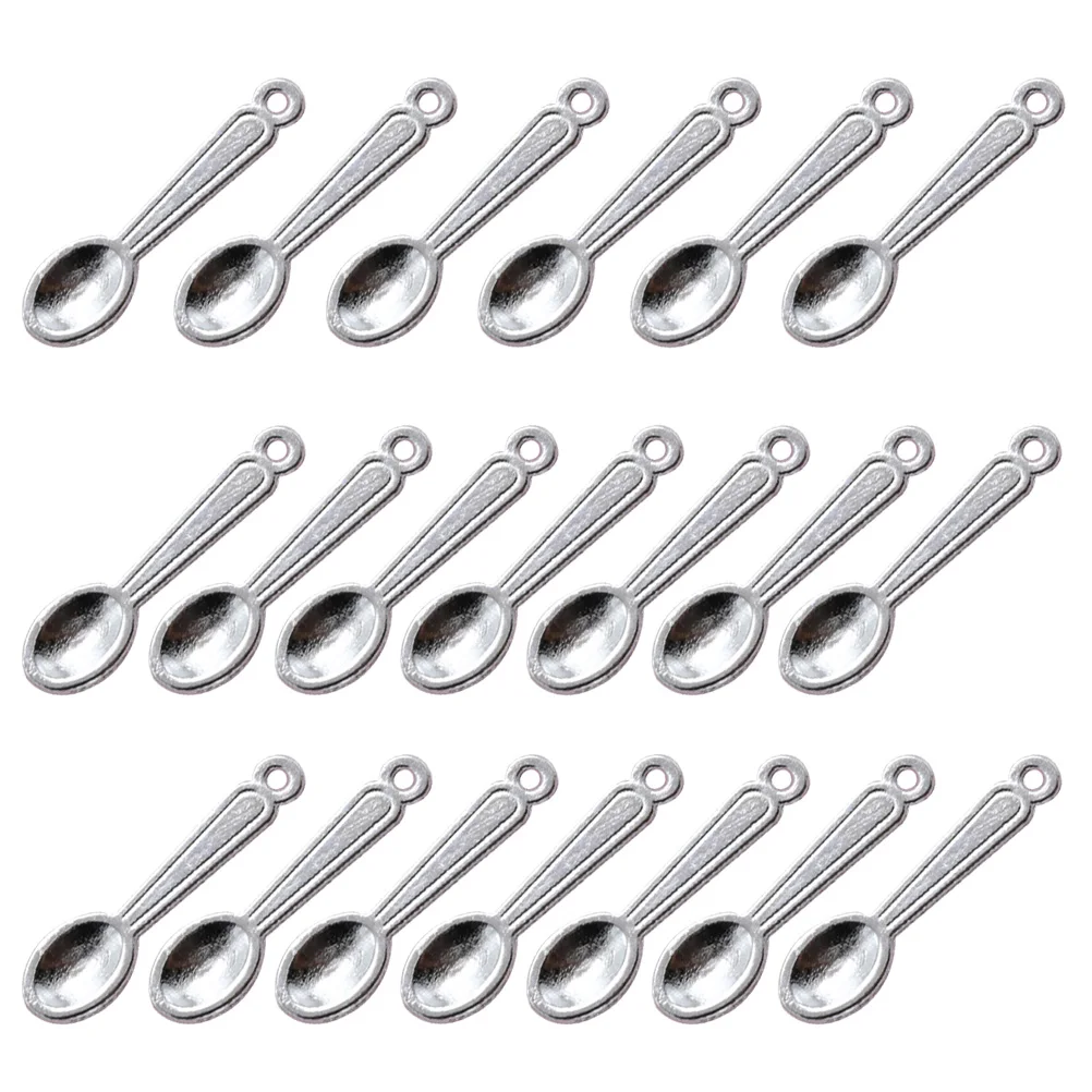 

20pcs Alloy Spoon Pendant Charm Fine Workmanship DIY Jewelry Making Accessories Necklace Bracelet Earrings Project Keychain