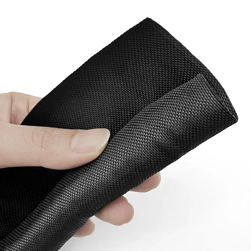 Expandable PET Self Closing Braided Cable Sleeve Soft Wrap Pipe For Projector Power And Signal Cable Neat Storage Protector