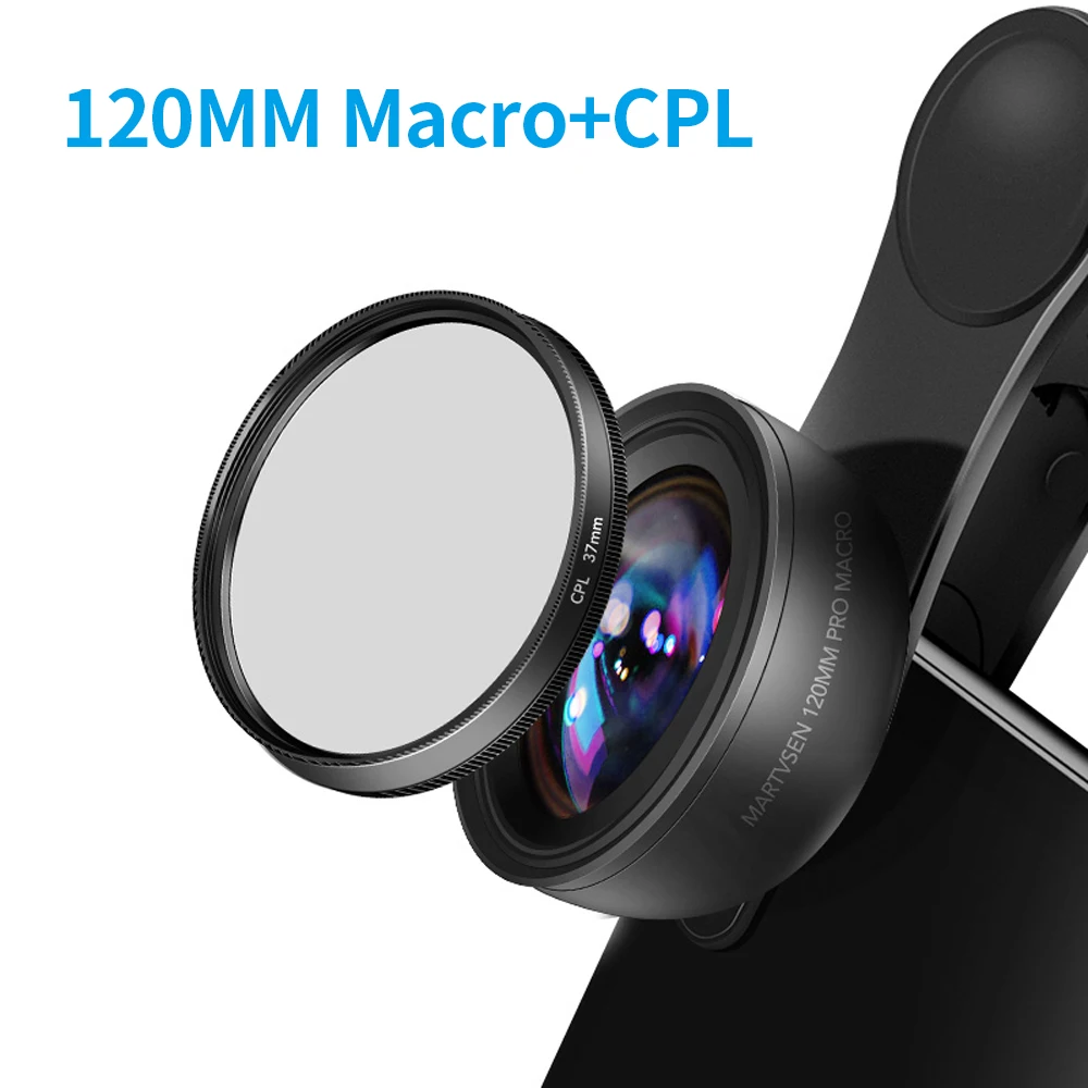 MARTVSEN 120MM Macrolens, Professionele 5K HD 10x Super Macro Universele Clip Camera Fotolens voor iPhone Samsung Andriod - afbeelding 1