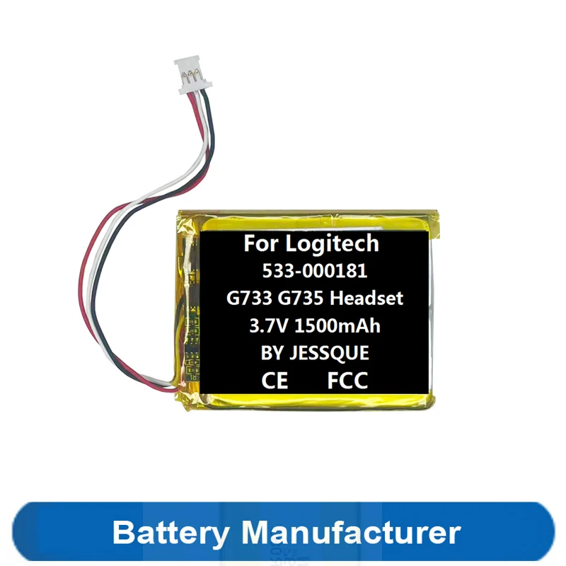 

Original Replaces 1500mAh 533-000181 Battery Pack For Logitech G733 G735 Wireless Game Headphone Headset