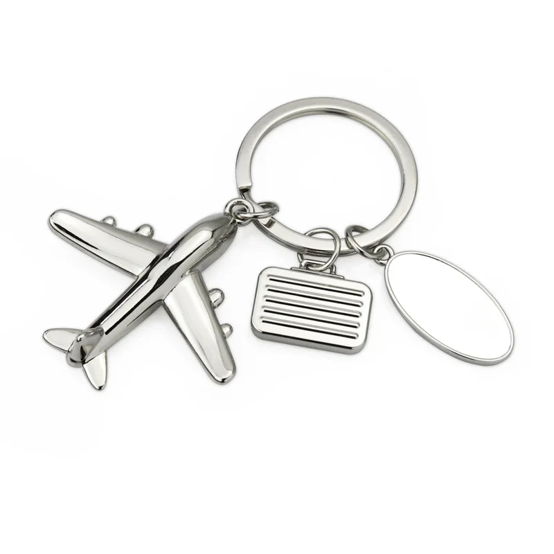 1pc Custom Keychain Mini Plane Personalized Metal Creative Aircraft Customized Key Ring Car Accessories Gift Wholesale