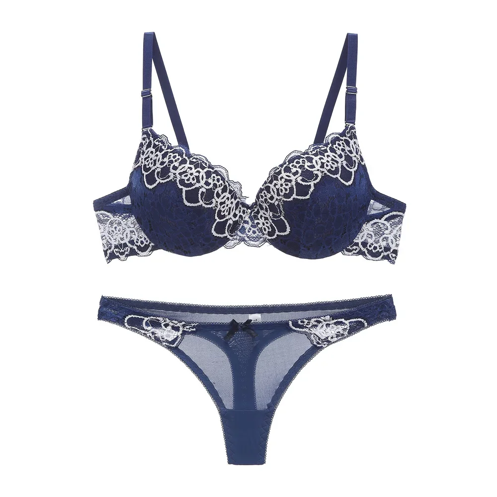 

Бюстгальтеры, женское сексуальное кружевное нижнее белье с вышивкой, дышащее пуш-ап, регулируемая красивая спина, популярные женские комплекты нижнего белья, сексуальные