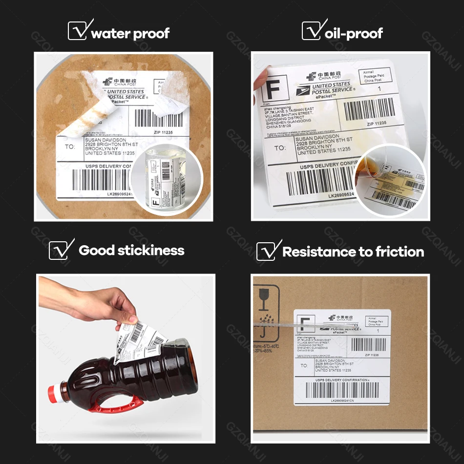 500pcs 4x6" Thermal Label Paper 100pcs Adhesive Sticker Thermal Paper Holder Stand For Shipping Label Express Barcode Print