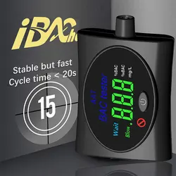 Portable Digital Alcohol Tester Breath Alcohol Tester Breathalyzer Breathalyser Alcohol Breath Tester (Shipped Without Battery)