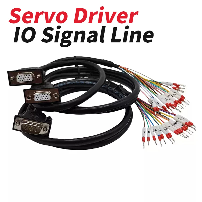 Industrial 3 Row DB15 Connection Terminal Line DB 15 Pin Servo IO Signal Cable Serial/Parallel Cord Male Female Single Head Wire