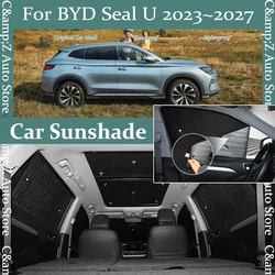 Car Sun Visor For BYD Seal U EV Sealion 6 Song Plus DM-i 2023-2027 Anti-UV Shields Window Sunshades Windshields Auto Accessoires
