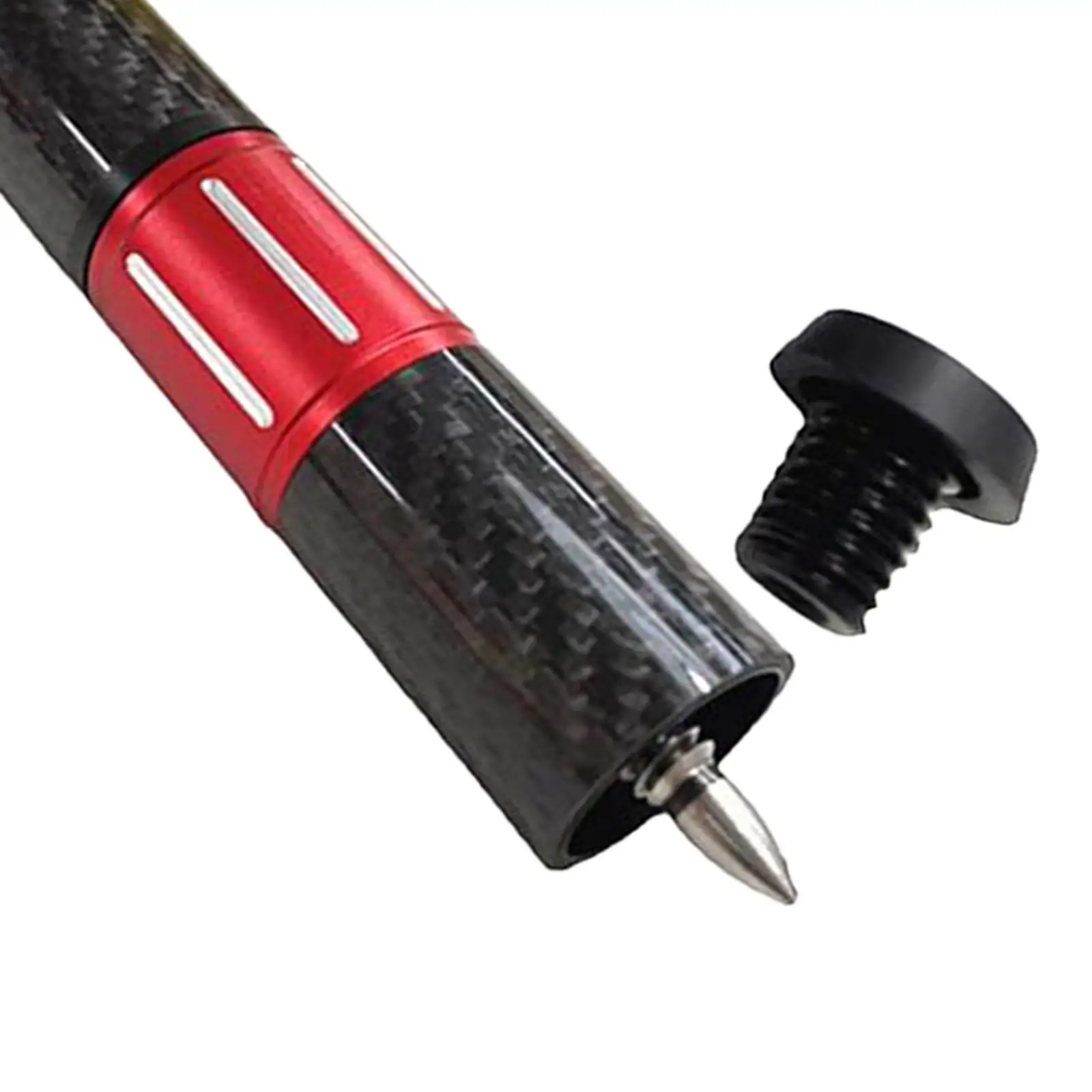 Snooker Cue Stick with Bumper Portable Carbon Fiber Cue End Extender Billiards Pool Cue Extension for Trainer Enthusiast Lovers