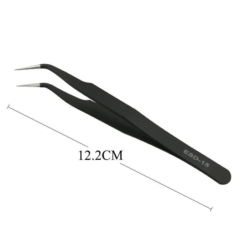 1PC Lashes เครื่องมือแหนบพร้อมเคล็ดลับไฟเบอร์สําหรับปริมาณขนตาปลอม Tweezer แต่งหน้า Precision Professional เครื่องมือความงาม