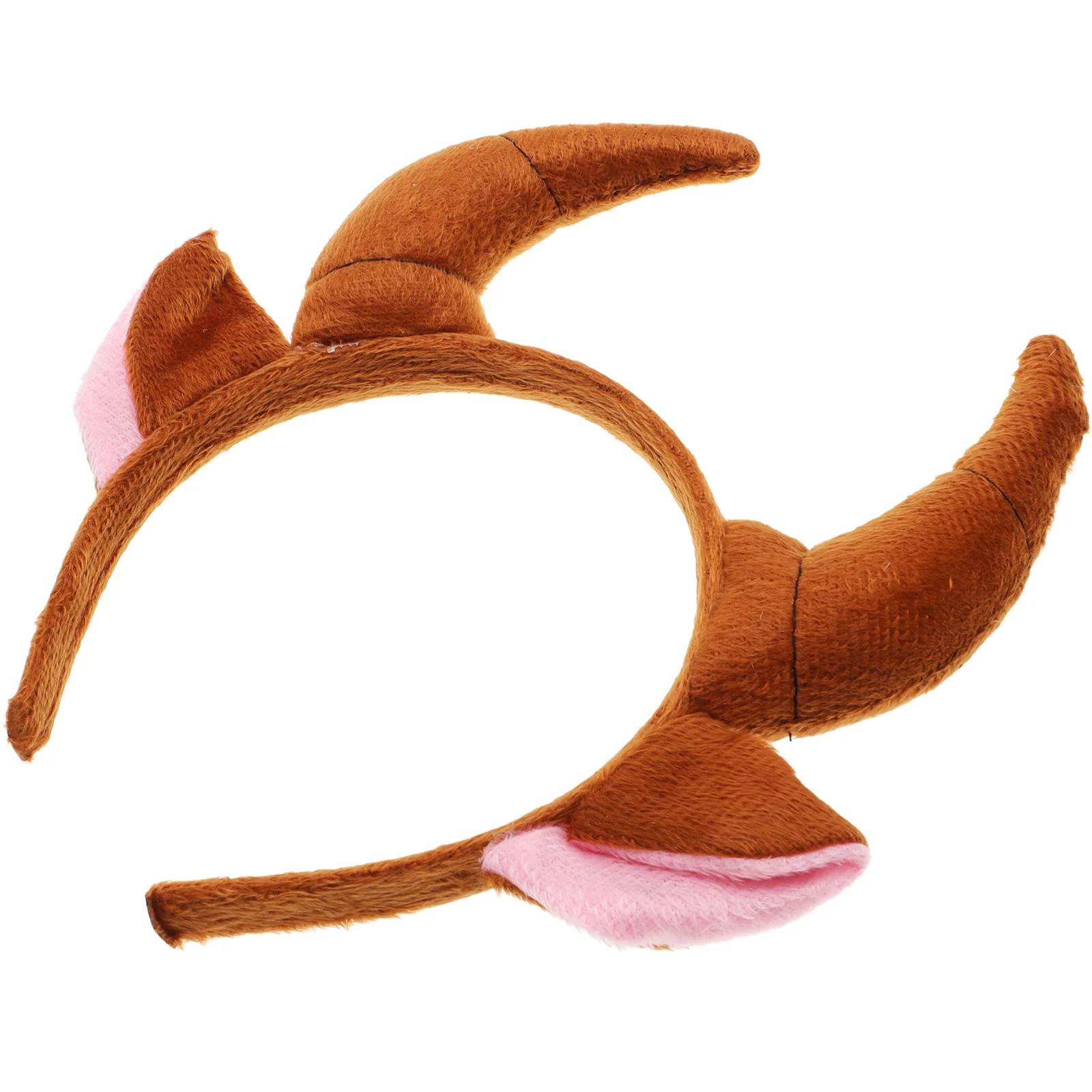 

Kids Ox Horn Shape Animals Ears Headband Party Cosplay Costume Headdress Hair Headpiece (Brown)