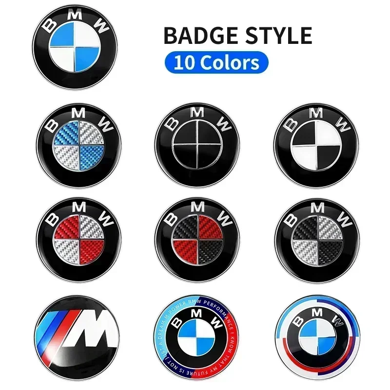 7pcs 82mm 74mm 45mm Car Front Bonnet Hood Rear Tail Trunk Emblem Badge Logo For Bmw E46 E39 E38 E90 E60 Z3 Z4 X3 X5 X6 F10 E93