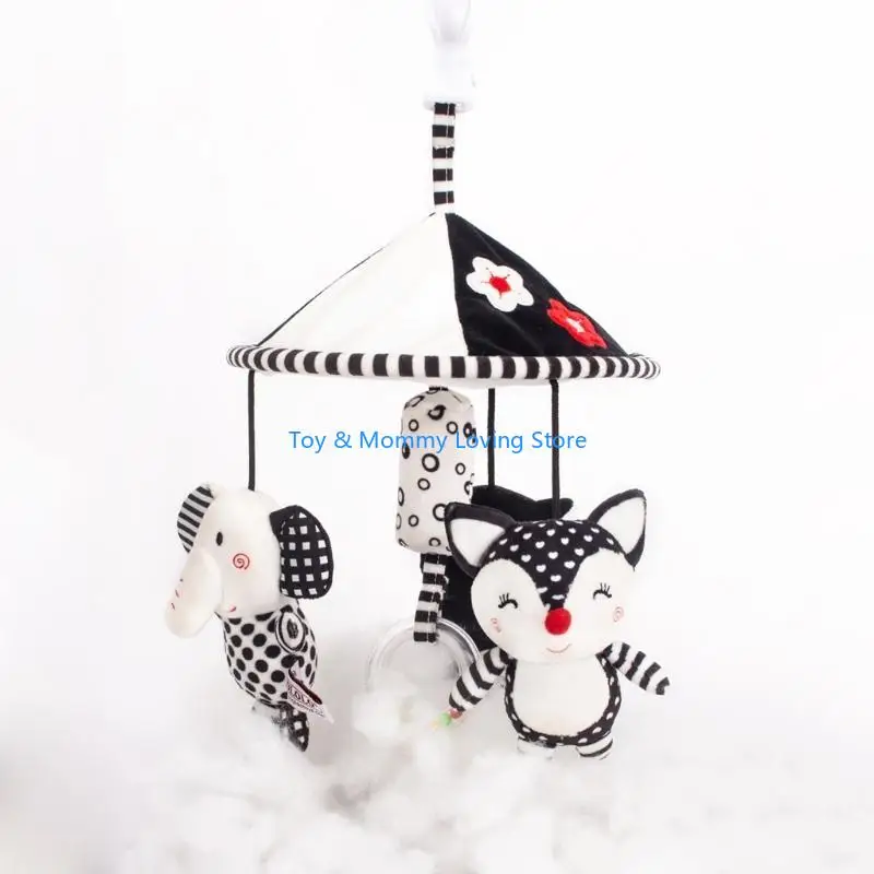 Y1QF carrinho bebê Baby Rattle Pushair Holding Pinging Pingled Cartoon Animal para boneca Brinquedos sensoriais