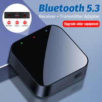 Bluetooth 5.3 Audio Receiver Fransmitter 3.5mm AUX Jack Stereo Music 2 in1 Wireless Adapter for Car Kit Speakers Headphones TV