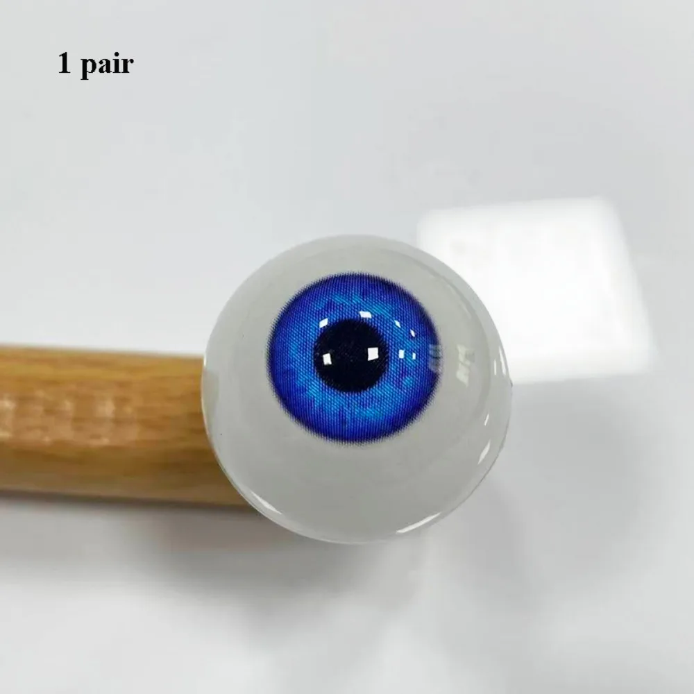1pair 20mm Acrylic Fake Eyes Eyeballs with 3 Dimensional Fitting Eye 10 Styles Silicone Simulation Eyeballs