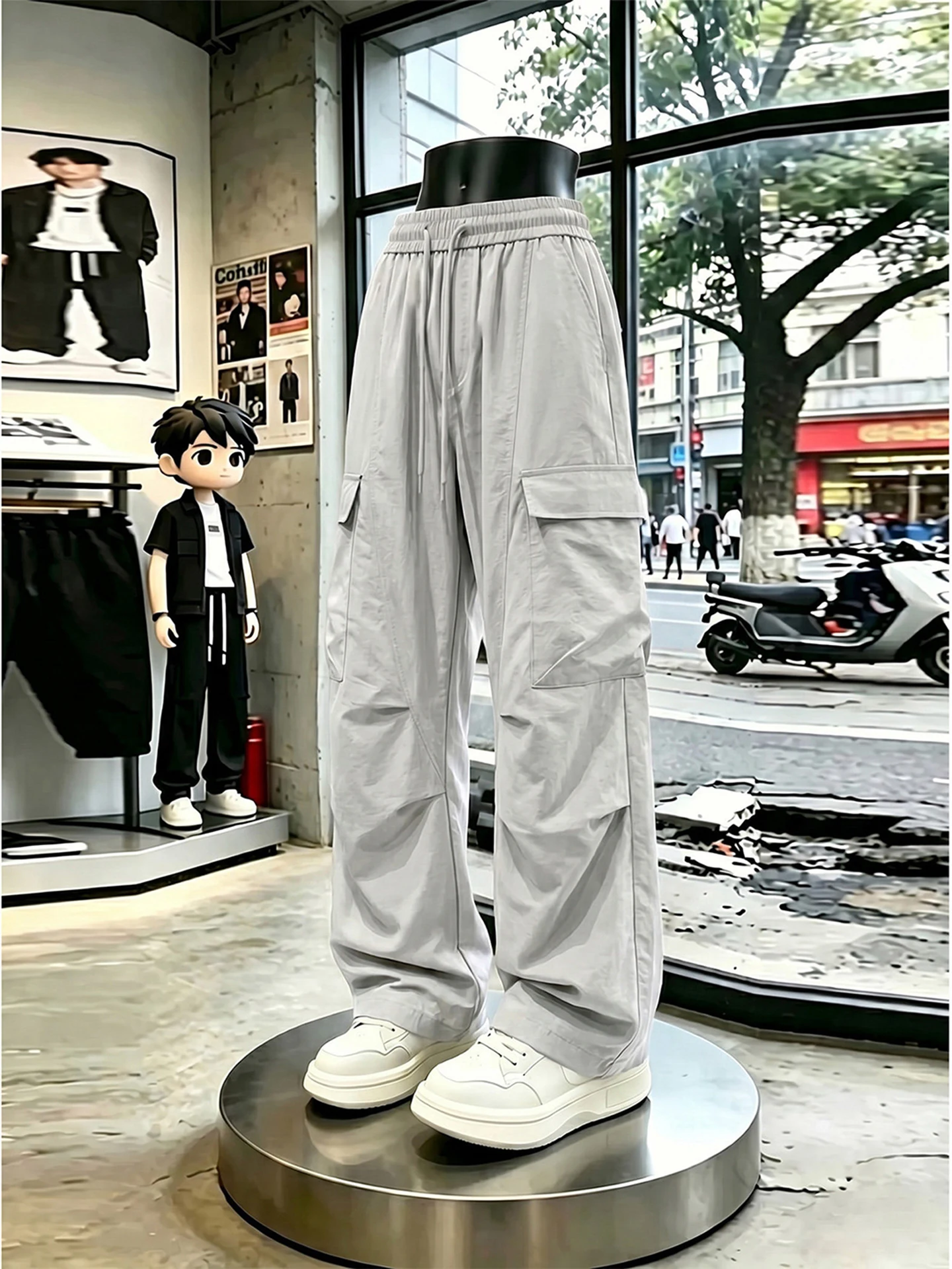 

American Style Quick Dry Paratrooper Workwear Pants Men Summer Thin Outdoor Hiking Mountain Climbing Windbreaker Ice Silk Spo...
