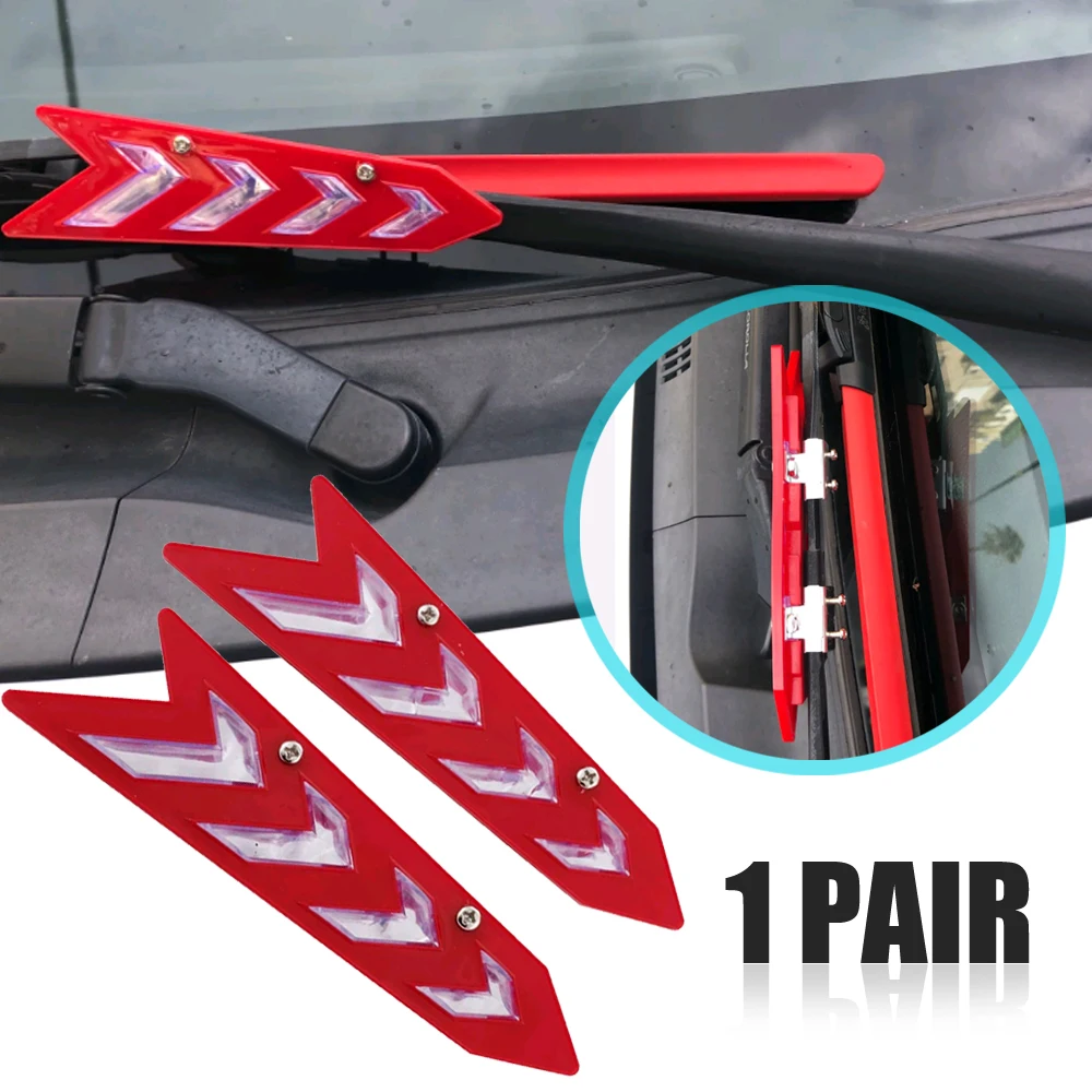 2pcs Universal Car Wiper Separator Protector Car Wiper Decorative Spoiler Car Windshield Wiper Aid Presser Auto Wear Accessories